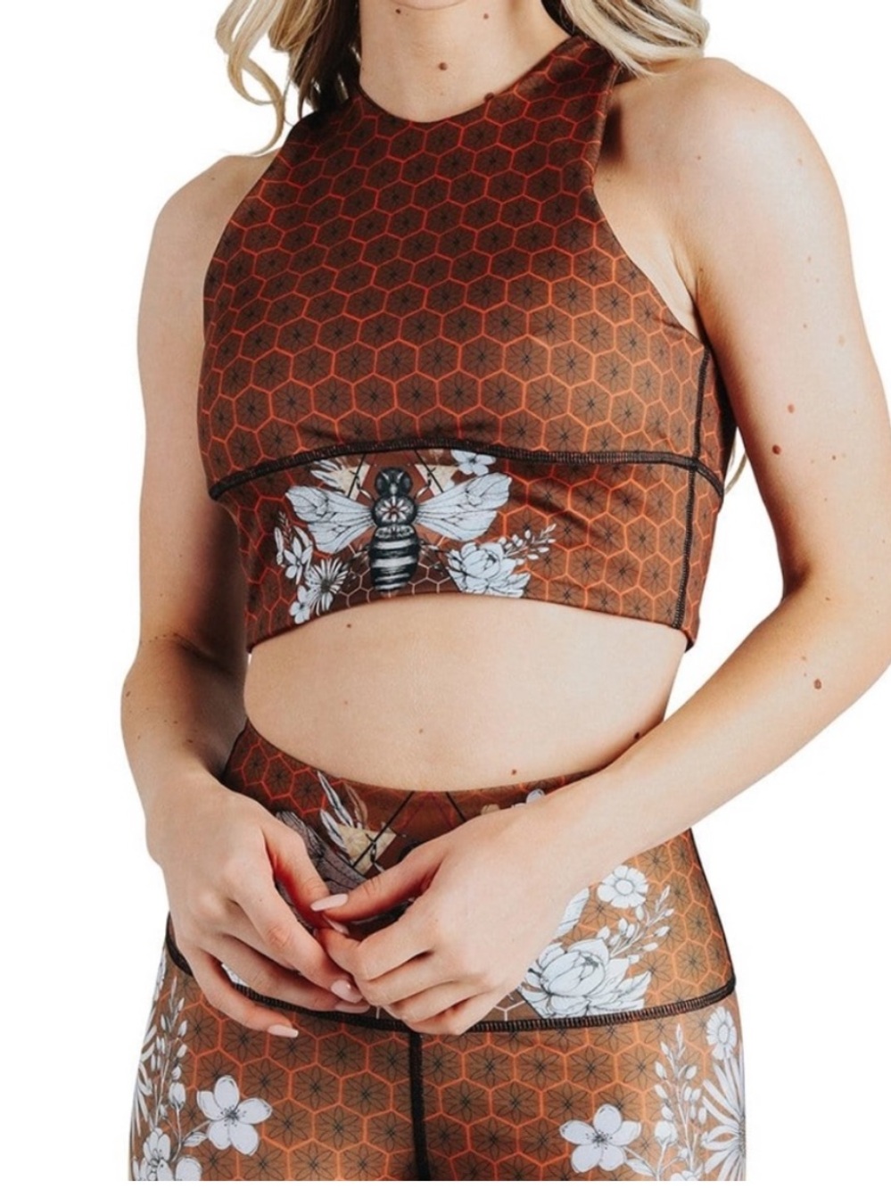 EUC “Yoga Democracy” Set - top and leggings - made in USA with recycled plastic